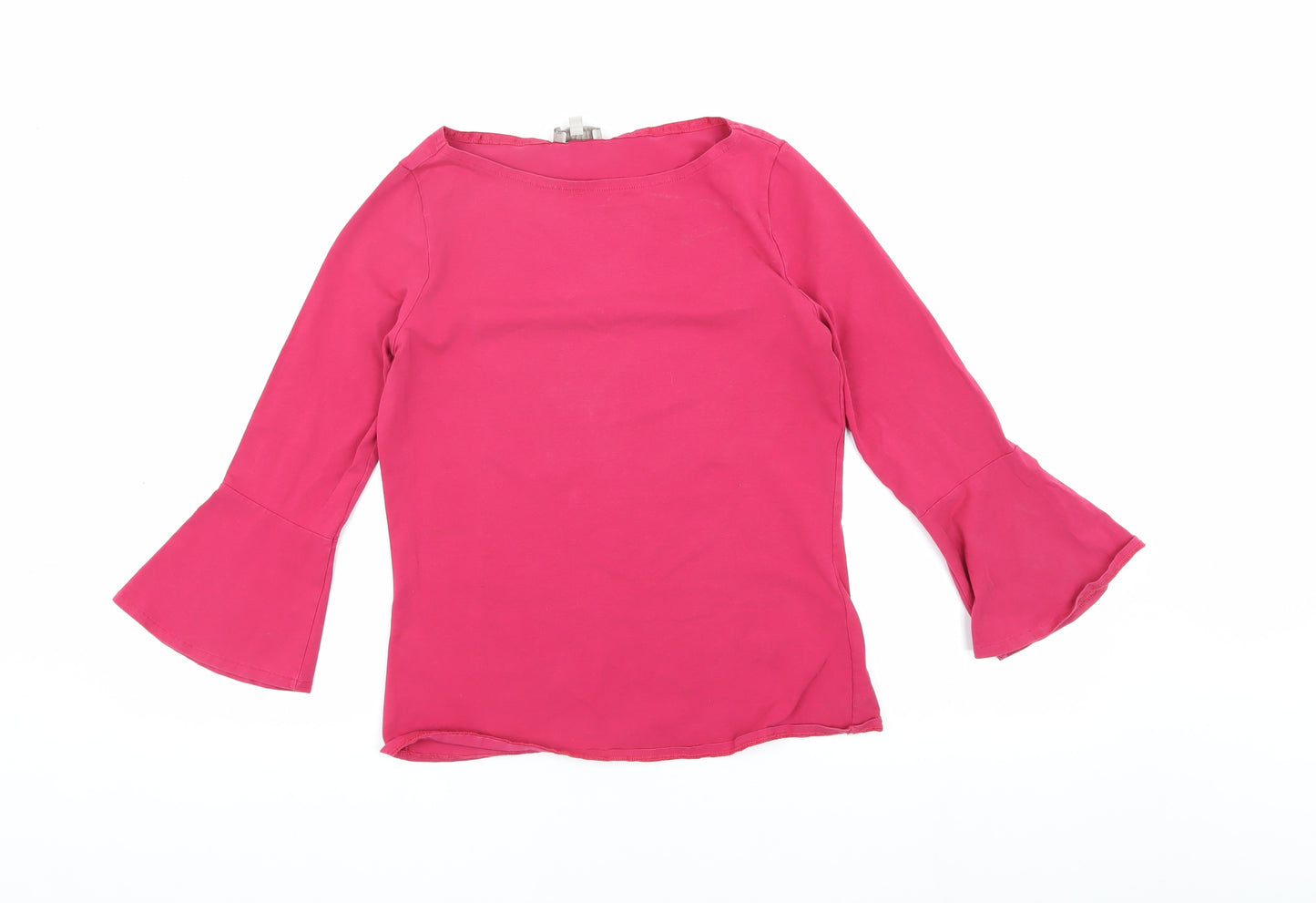 Hobbs Women's Pink Blouse Bell Sleeve XS