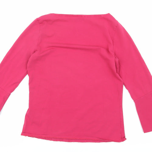 Hobbs Women's Pink Blouse Bell Sleeve XS