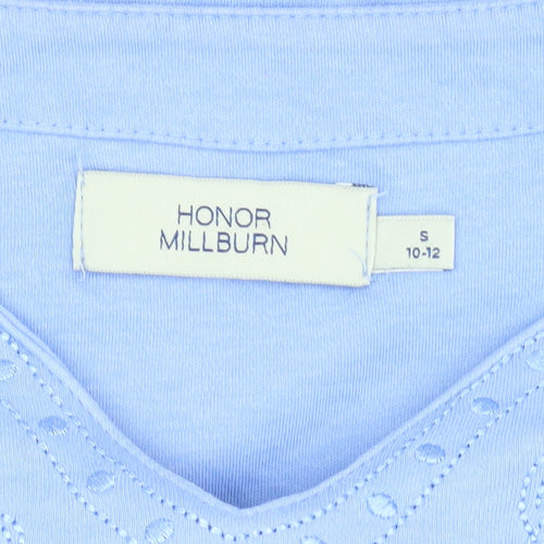 Honor Millburn Blue Women's Embroidered T-Shirt Size 10