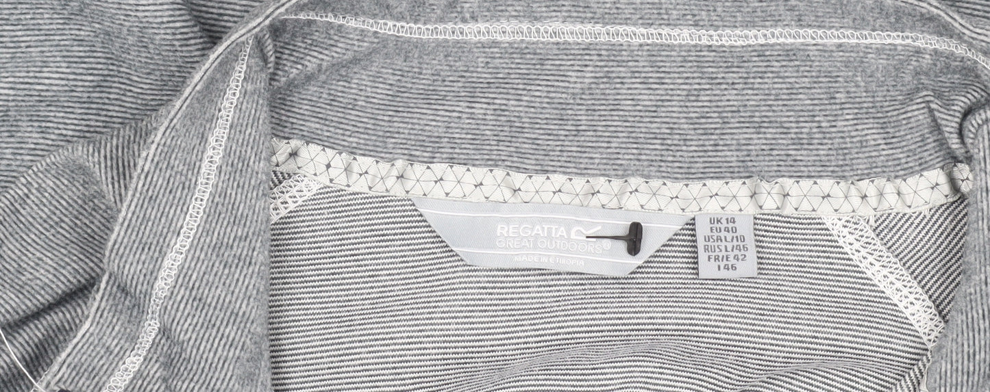 Regatta Women's Grey Henley Sweatshirt Size 14
