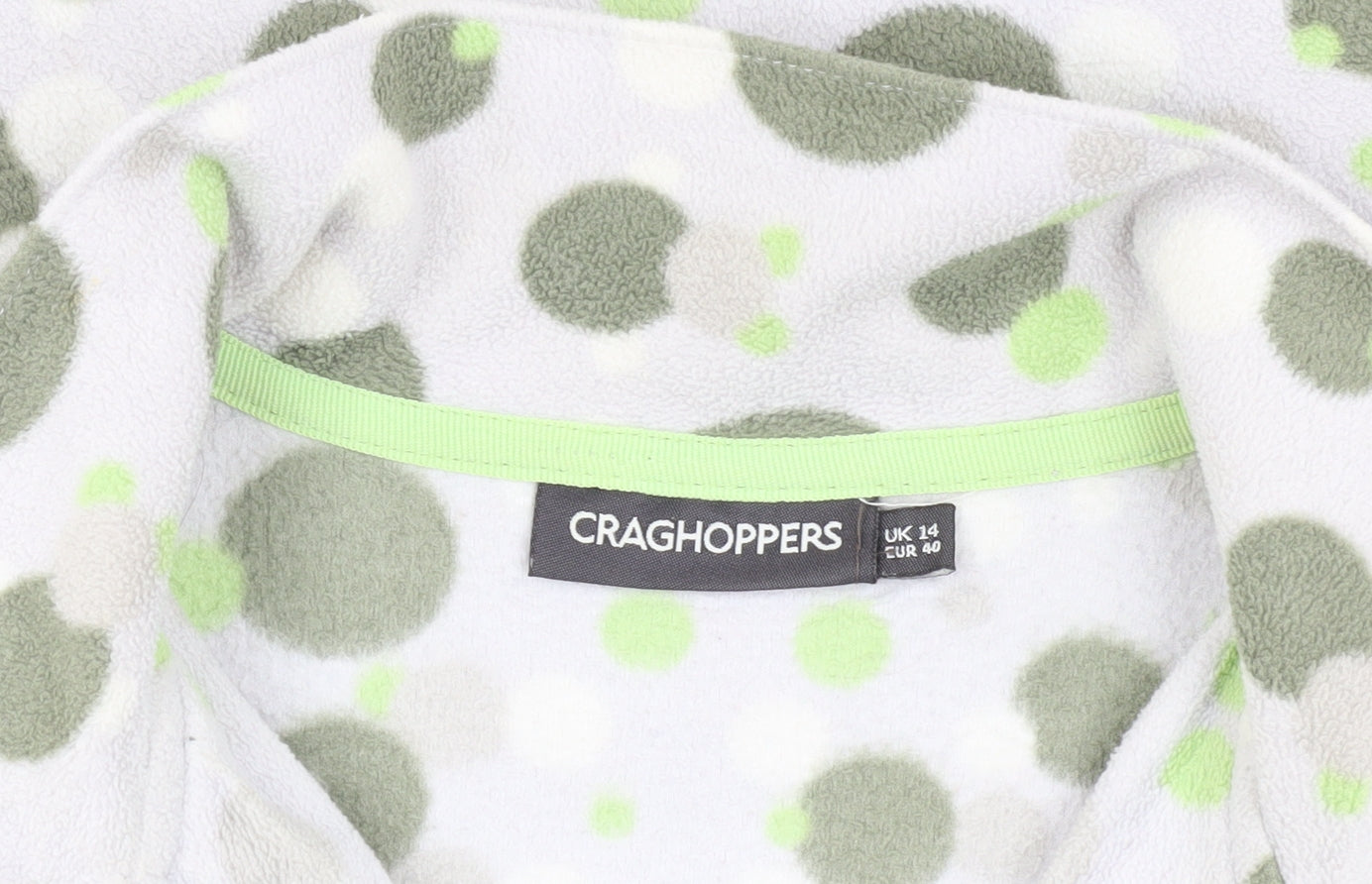 Craghoppers Women's Multicoloured Polka Dot Fleece Sweatshirt Size 14