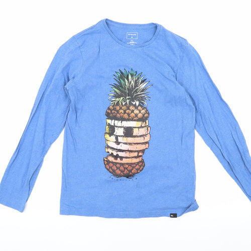 Quiksilver Boys Blue Long Sleeve T-Shirt Size 12 Graphic
