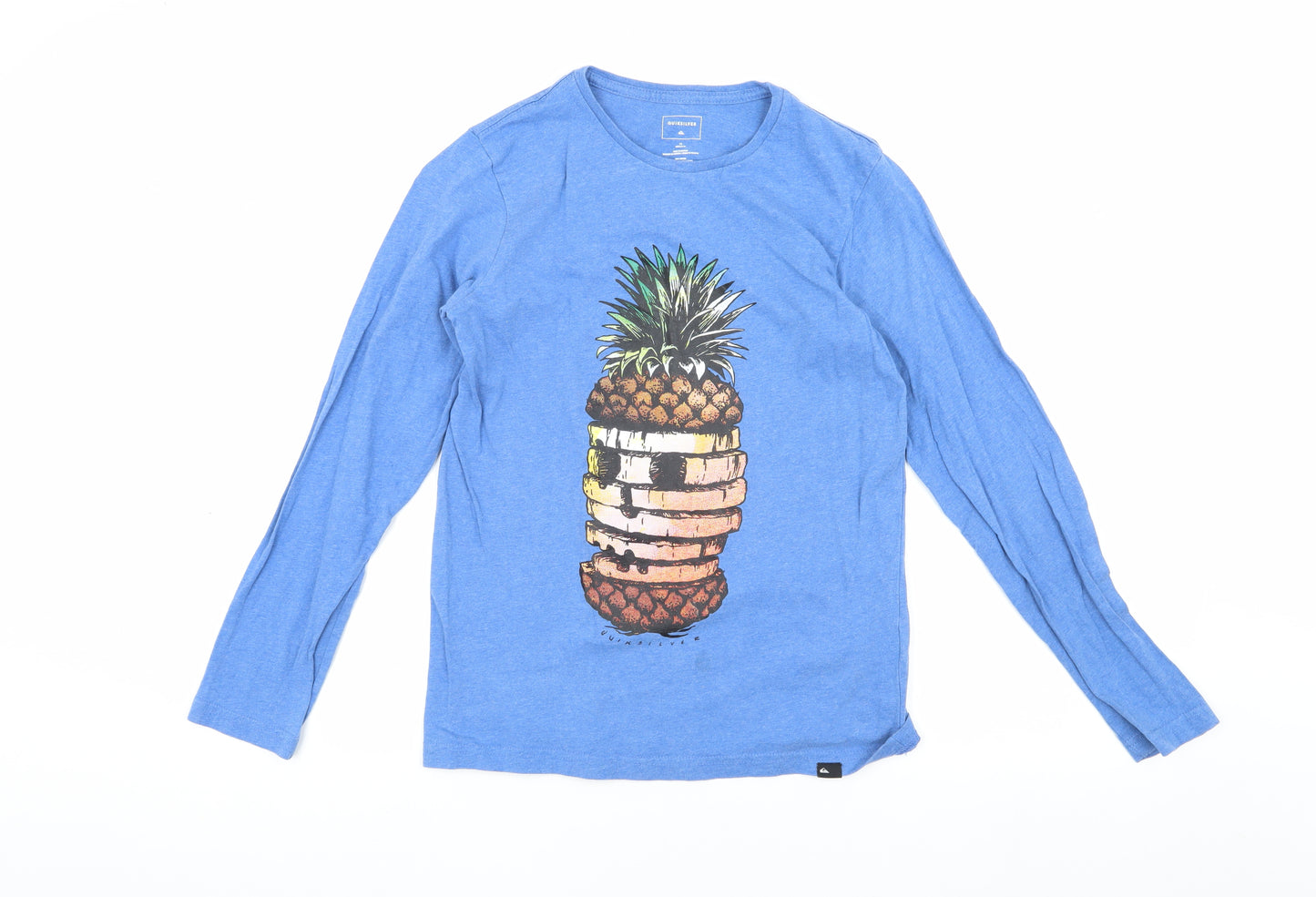 Quiksilver Boys Blue Long Sleeve T-Shirt Size 12 Graphic