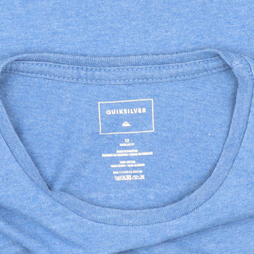 Quiksilver Boys Blue Long Sleeve T-Shirt Size 12 Graphic