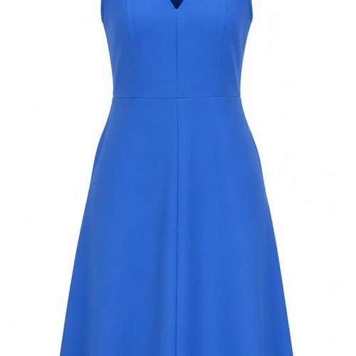 Jigsaw Blue V-Neck Sleeveless Dress Women L