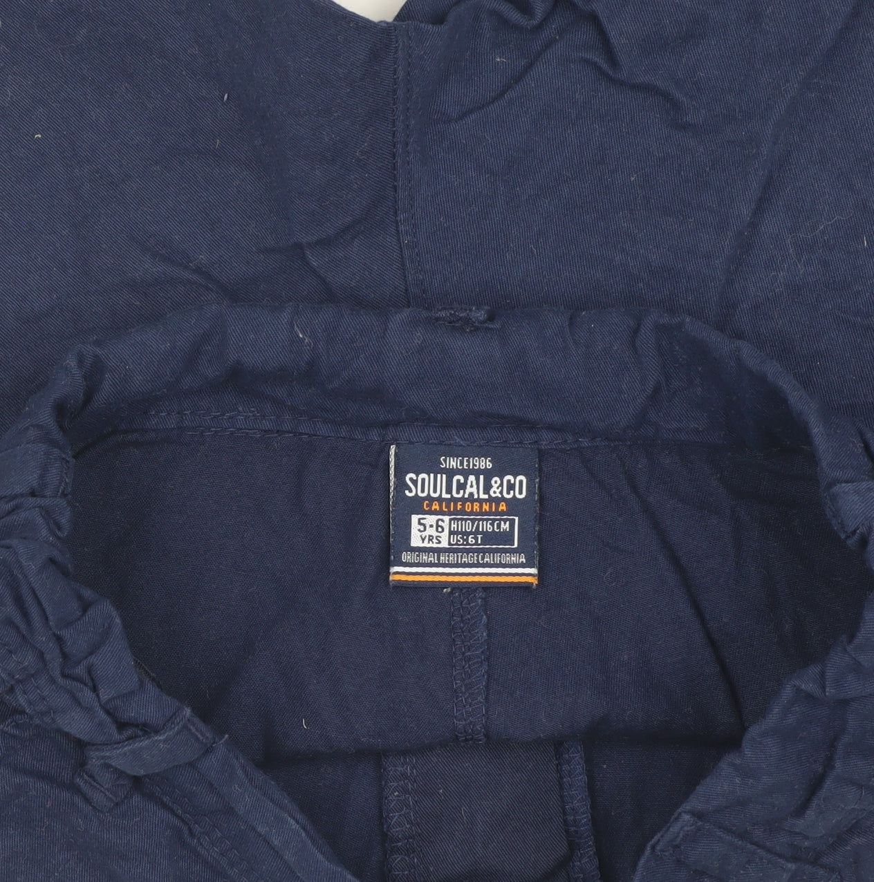 SoulCal & Co Boys Blue Chino Shorts 5-6 Years