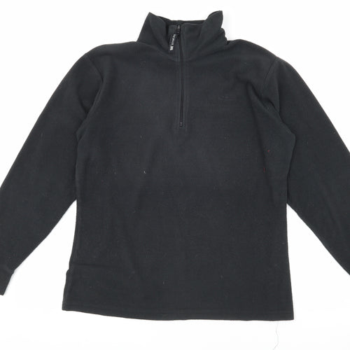 Trespass Men's Black Fleece 1/4 Zip Sweatshirt M