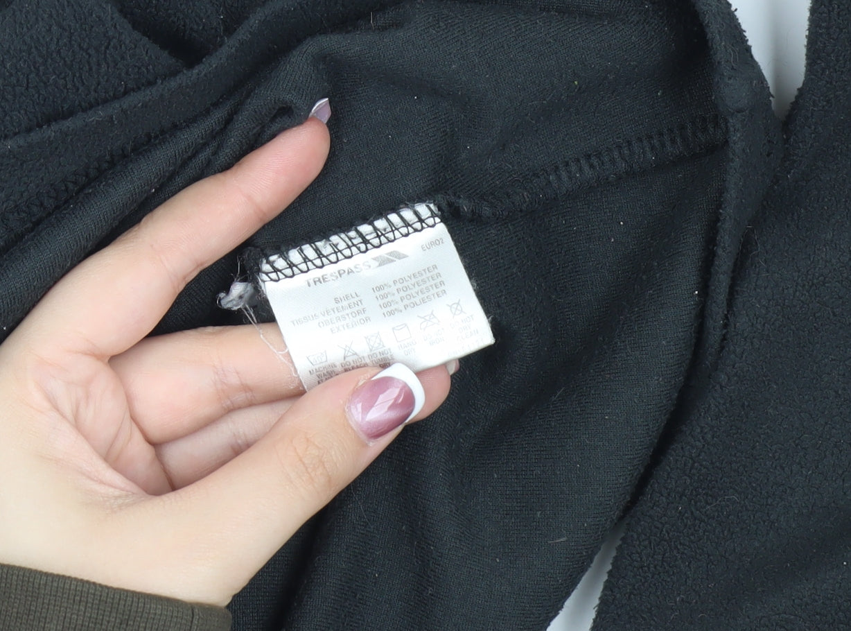 Trespass Men's Black Fleece 1/4 Zip Sweatshirt M