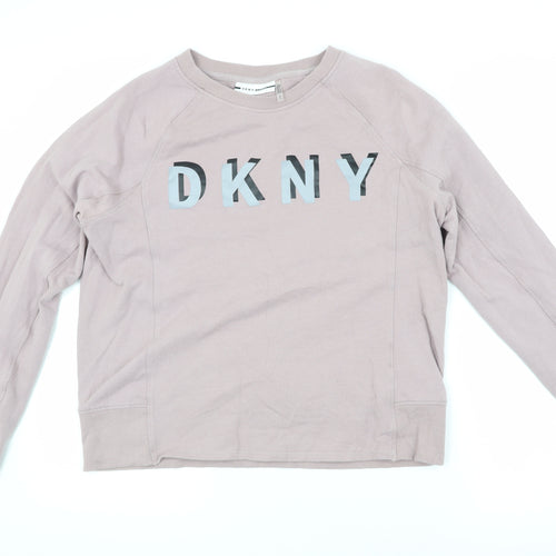 DKNY Women's Beige Logo Sweatshirt Size S