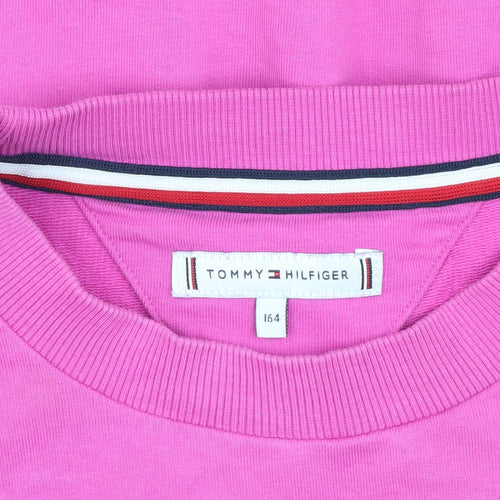 Tommy Hilfiger Girls Pink Pullover Sweatshirt 13-14 Years