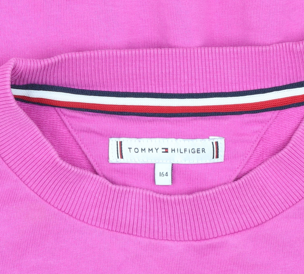 Tommy Hilfiger Girls Pink Pullover Sweatshirt 13-14 Years