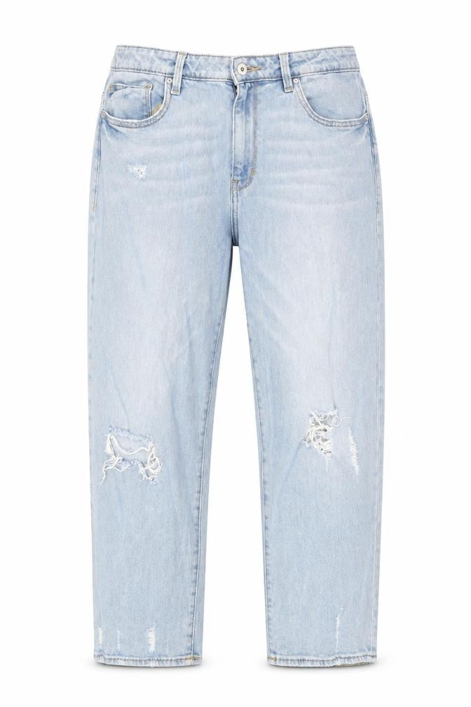 DKNY Women's Blue Boyfriend Jeans Size 4 Distressed