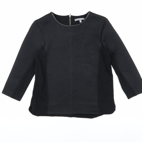 Laura Ashley Women's Black Quilted Blouse UK 12