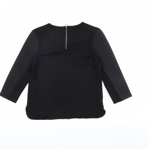 Laura Ashley Women's Black Quilted Blouse UK 12