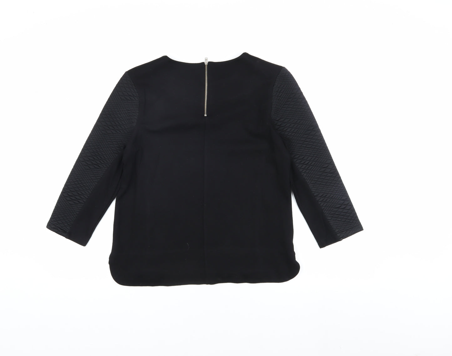 Laura Ashley Women's Black Quilted Blouse UK 12