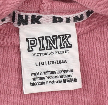 Pink Women's L Full Zip Hoodie Victoria's Secret Cotton