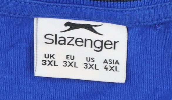 Slazenger Men's Blue 3XL Cotton Crew Neck T-Shirt