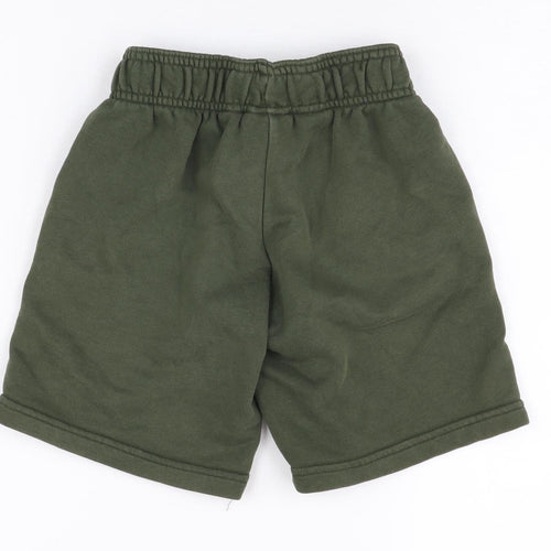 Adidas Boys Green Athletic Shorts 5-6 Years