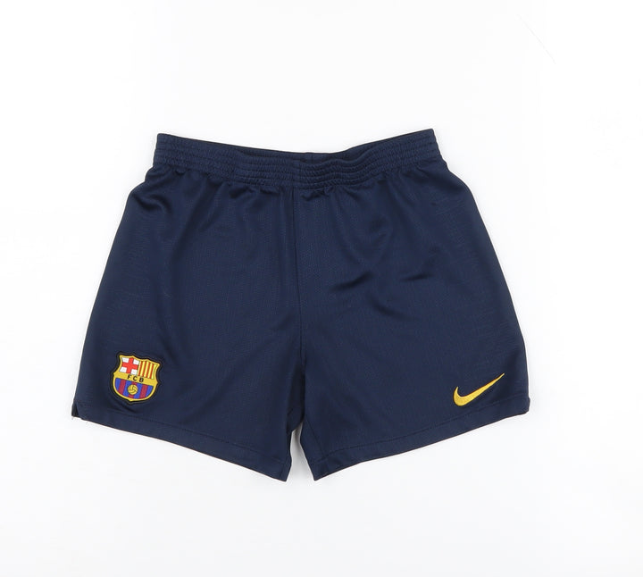 Nike Boys Blue Athletic Football Shorts, Size 6-7 Years