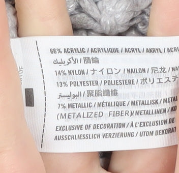 Hollister Women's Grey Chunky-Knit Roll Neck Jumper, S