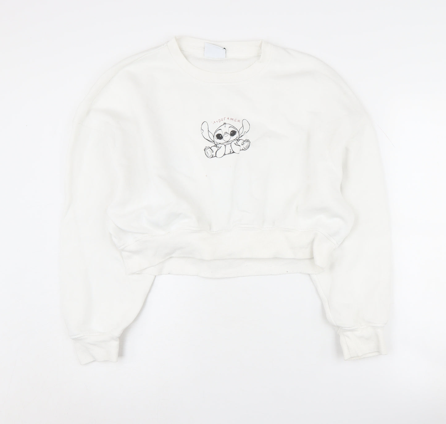 Primark Disney Stitch Women's White Pullover Sweatshirt