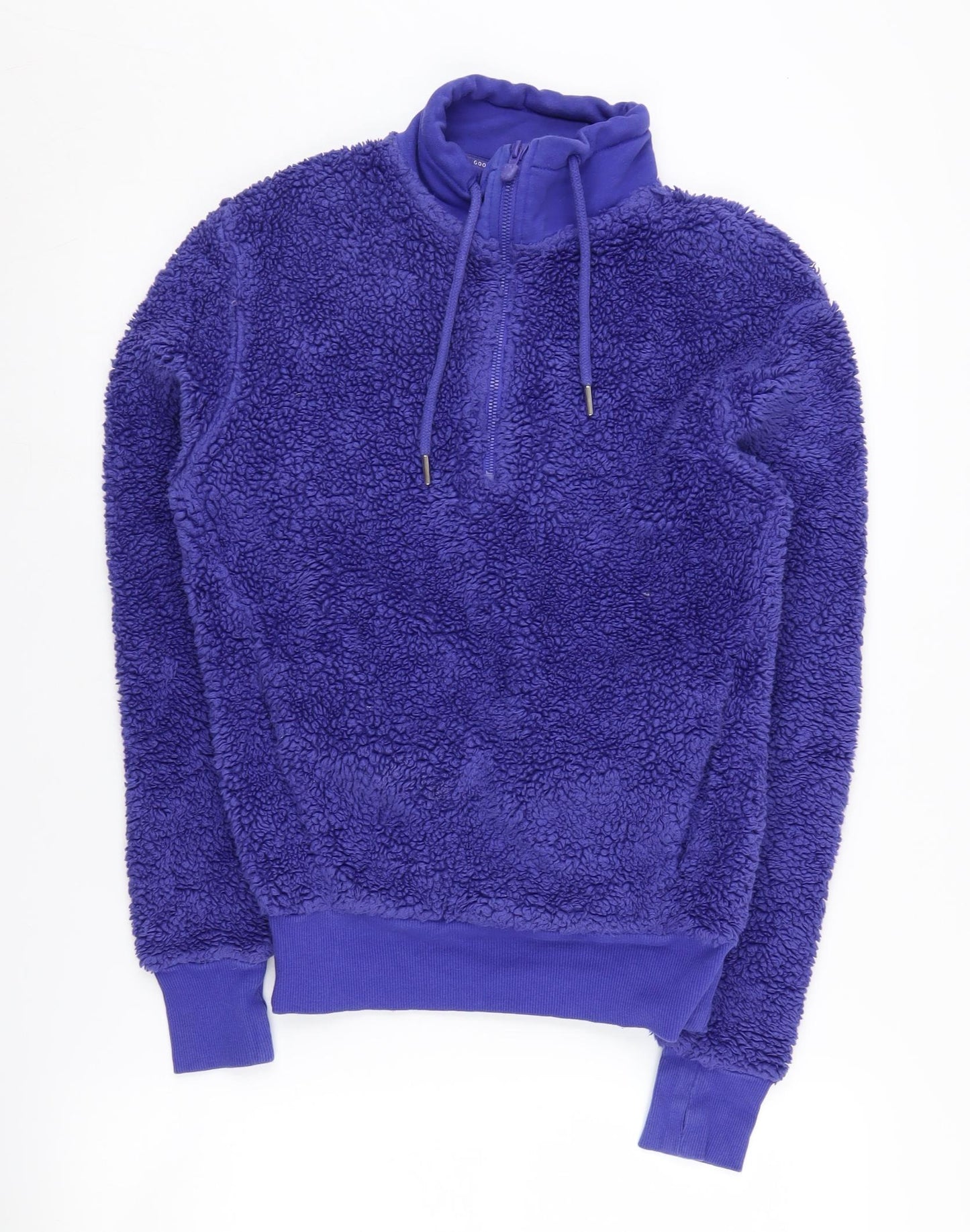 Marks and Spencer Women's Blue Fleece Pullover Sweatshirt Size 8