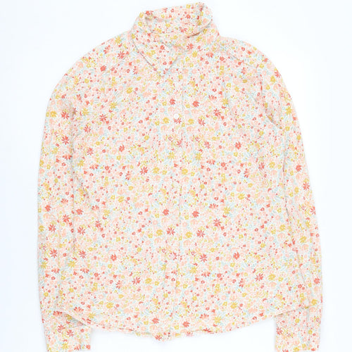 WoolOvers Women's Floral Cotton Blouse XS Multicoloured