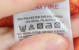 Oliver Bonas Women's Orange Roll Neck Jumper Size 12