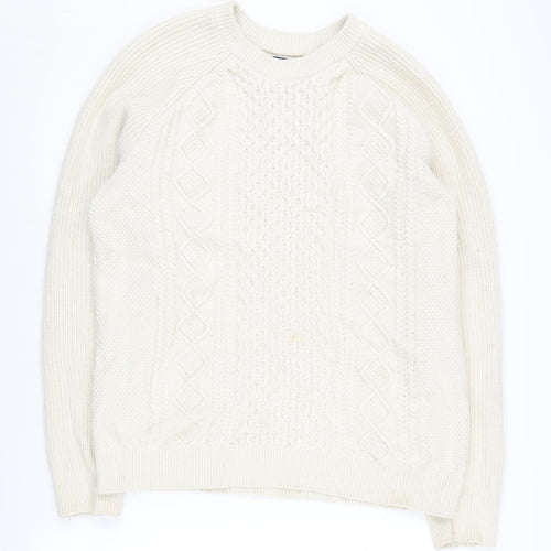 GAP Women's Ivory Cable-Knit Pullover Jumper, Size L
