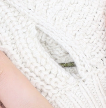 GAP Women's Ivory Cable-Knit Pullover Jumper, Size L