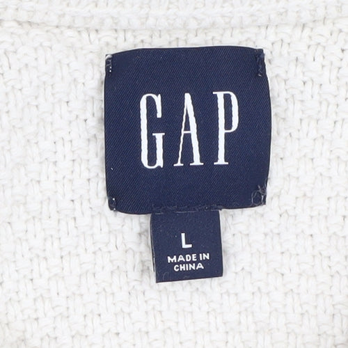 GAP Women's Ivory Cable-Knit Pullover Jumper, Size L
