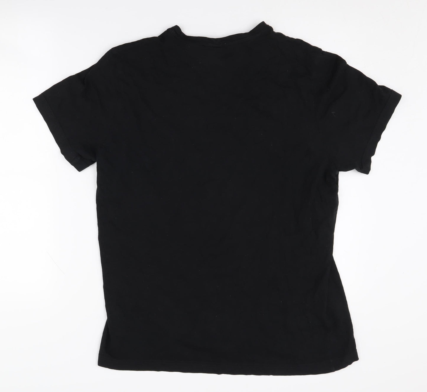 Reebok Men's Black Large Crew Neck Logo T-Shirt