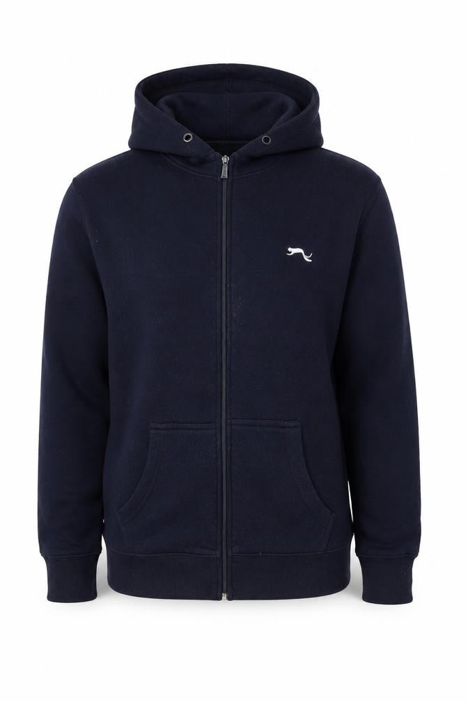 Front view of Slazenger Men's Black Full Zip Hoodie M