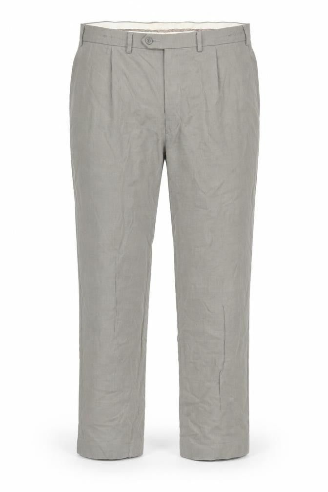 Marks & Spencer Beige Pleated Men's Trousers - 38 in Waist
