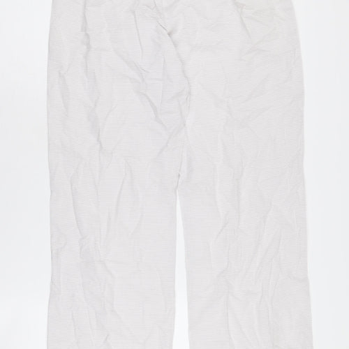 The White Company Women's White Cotton Trousers S