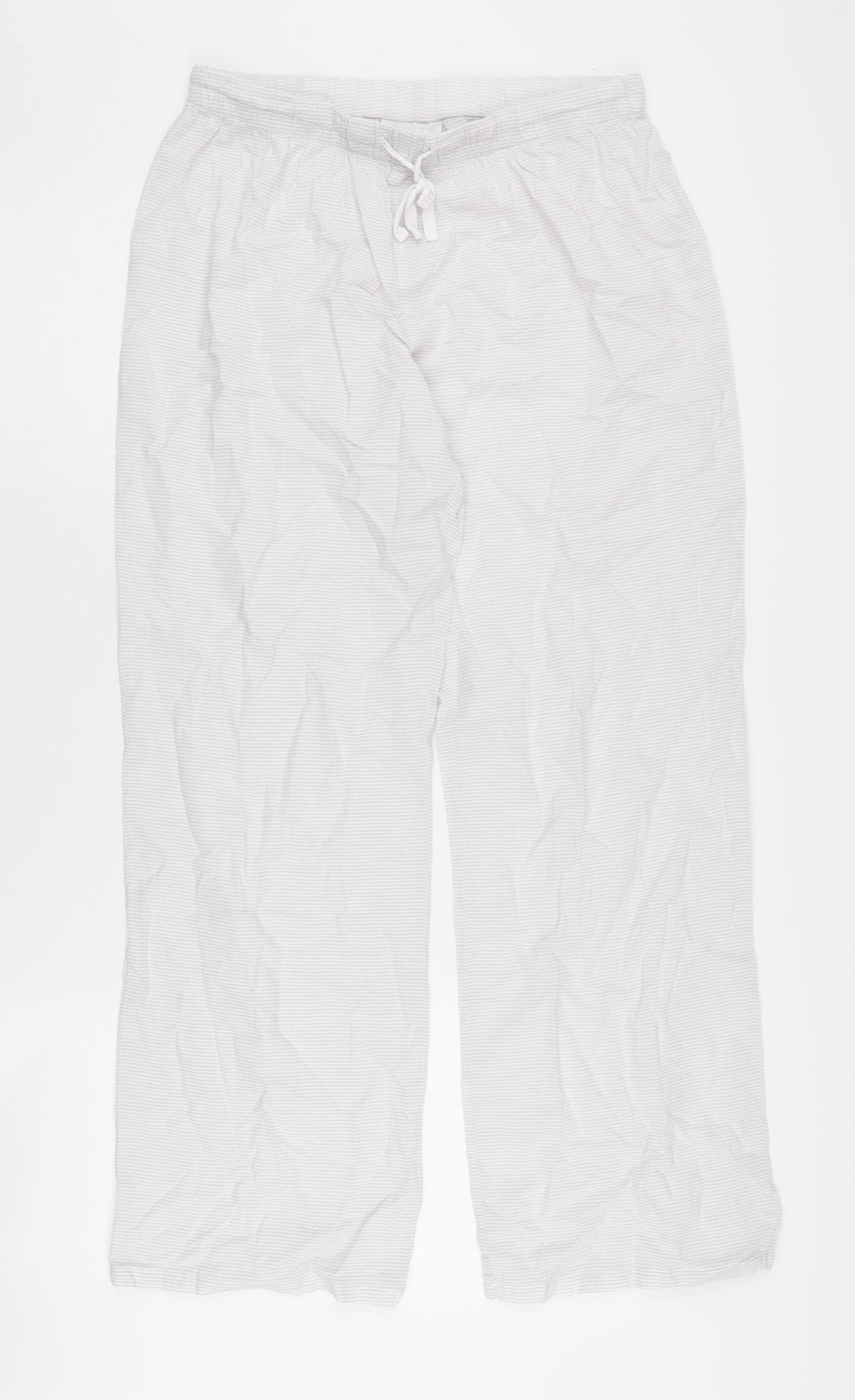 The White Company Women's White Cotton Trousers S