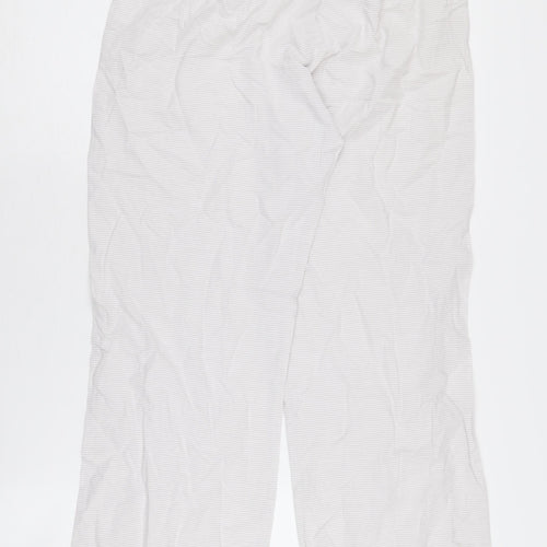 The White Company Women's White Cotton Trousers S