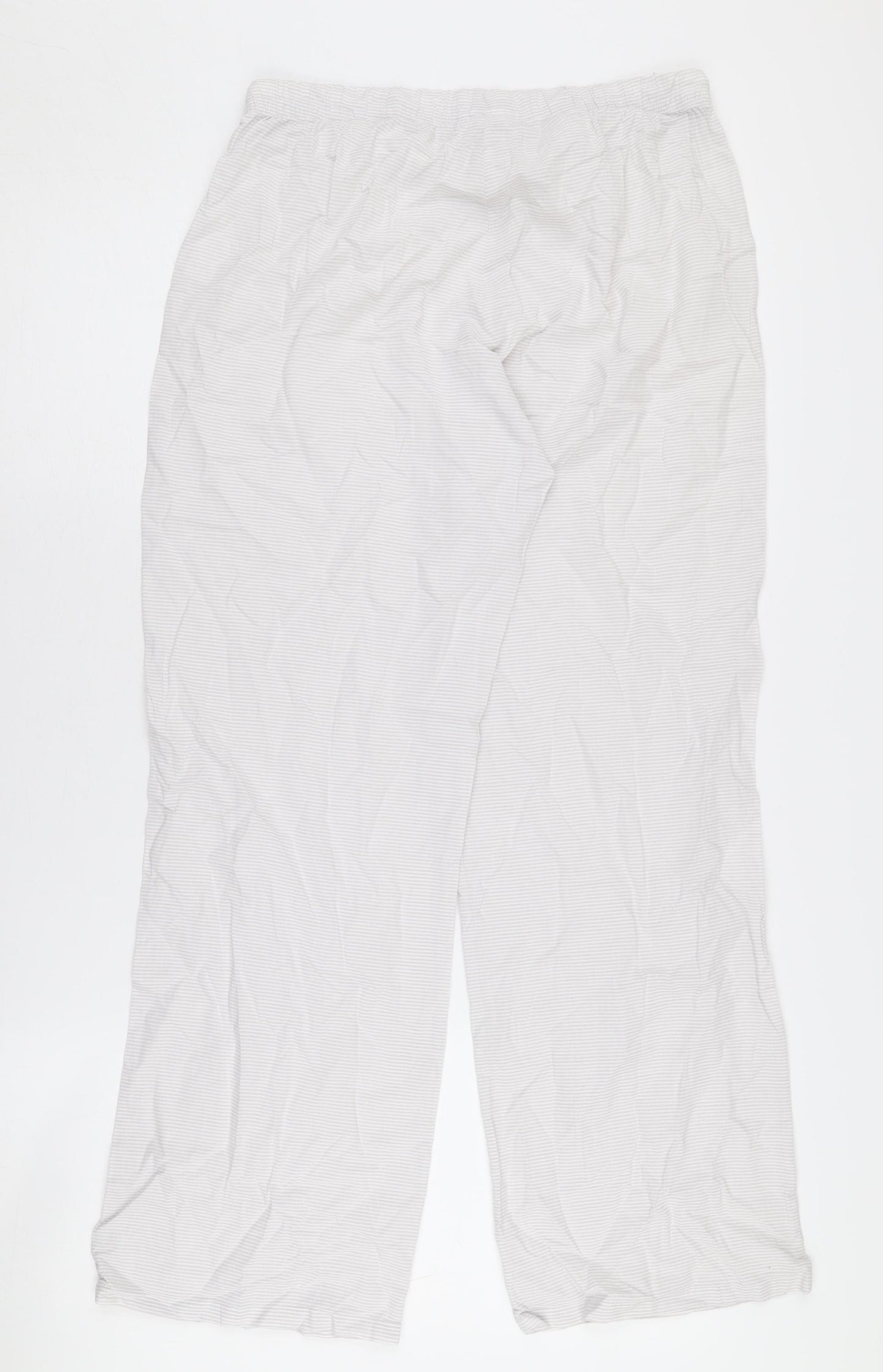 The White Company Women's White Cotton Trousers S
