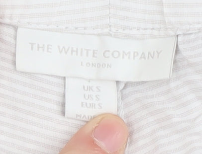 The White Company Women's White Cotton Trousers S