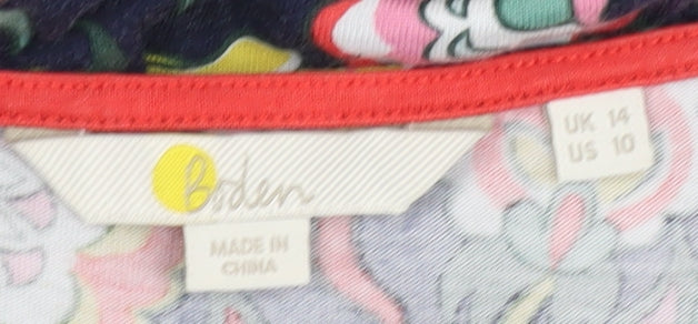 Boden Women's Multicoloured Floral Blouse Size 14