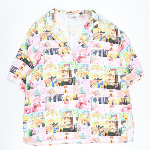 Bershka Unisex Multicoloured M Anime Shirt