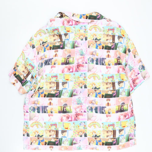 Bershka Unisex Multicoloured M Anime Shirt