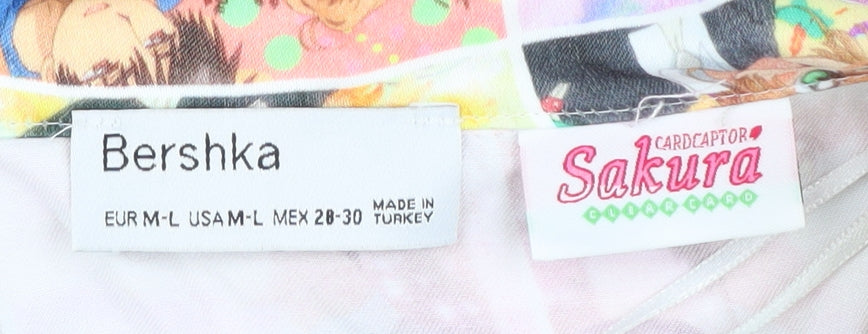 Bershka Unisex Multicoloured M Anime Shirt