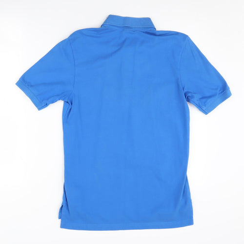 Adidas Men's Blue Polo Shirt, Size S, Logo Accent