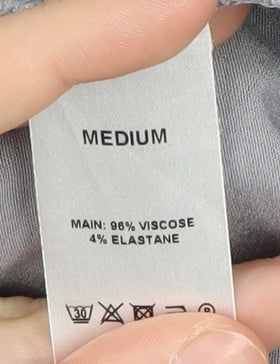 Windsmoor Women's Grey Basic T-Shirt M Scoop Neck