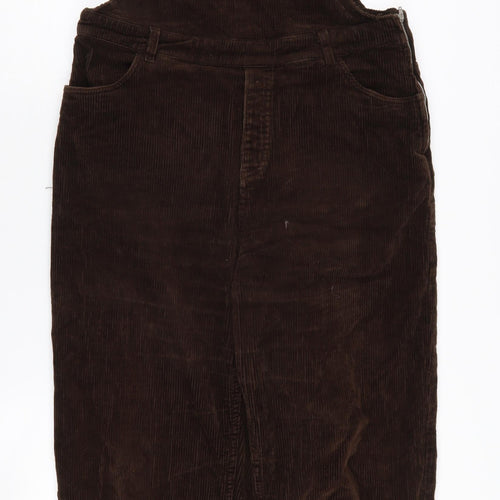 Monki Women's Brown Corduroy Dungaree Jumpsuit Size 12