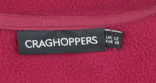Craghoppers Women's Red Fleece Zip Sweatshirt, Size 12