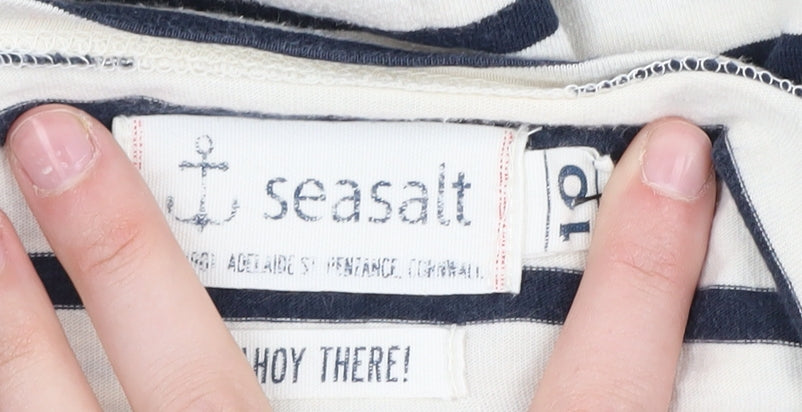 Seasalt Women's Striped Boat Neck T-Shirt Size 10