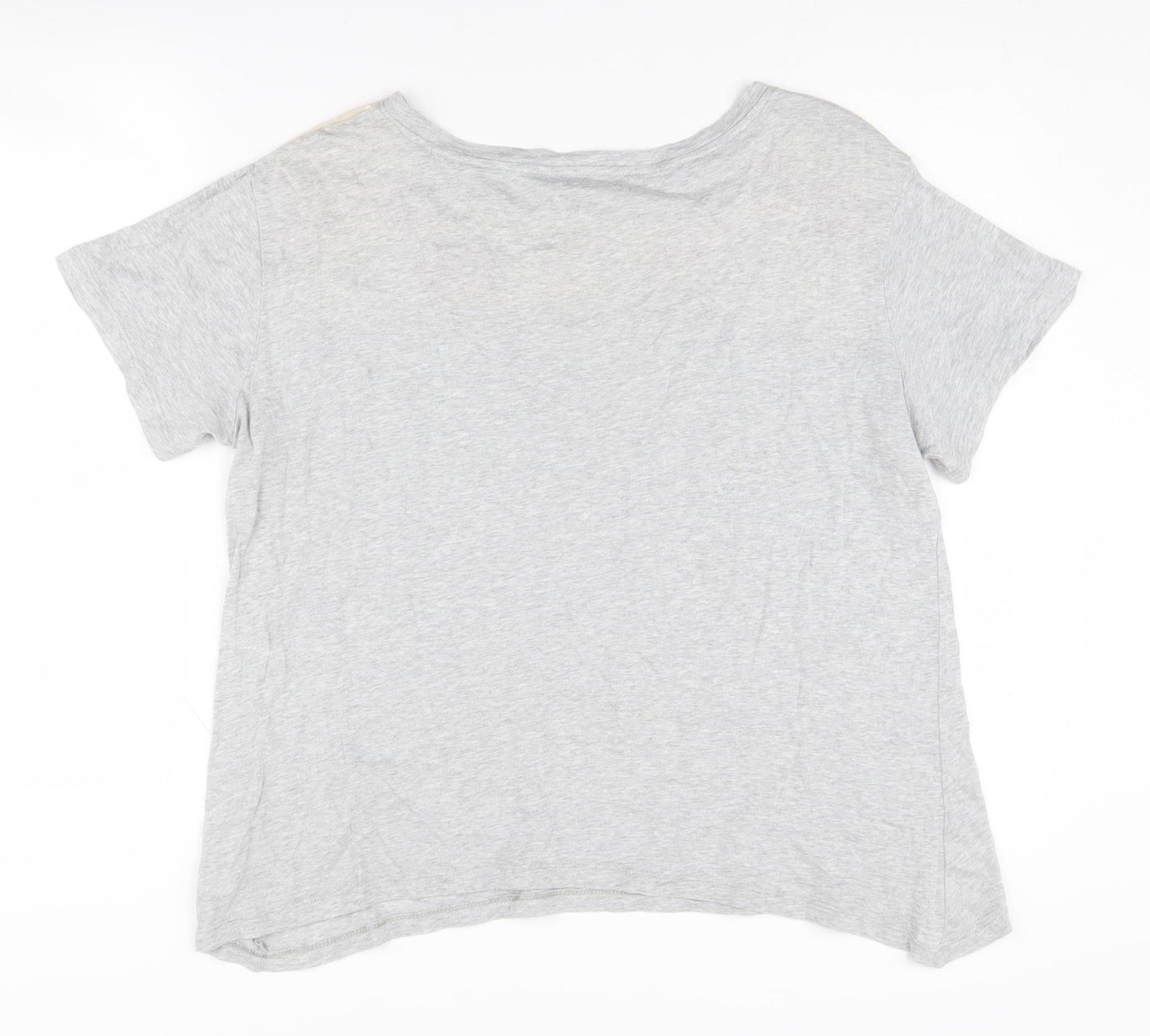 Marks and Spencer Women's Grey Embroidered T-Shirt Size 14