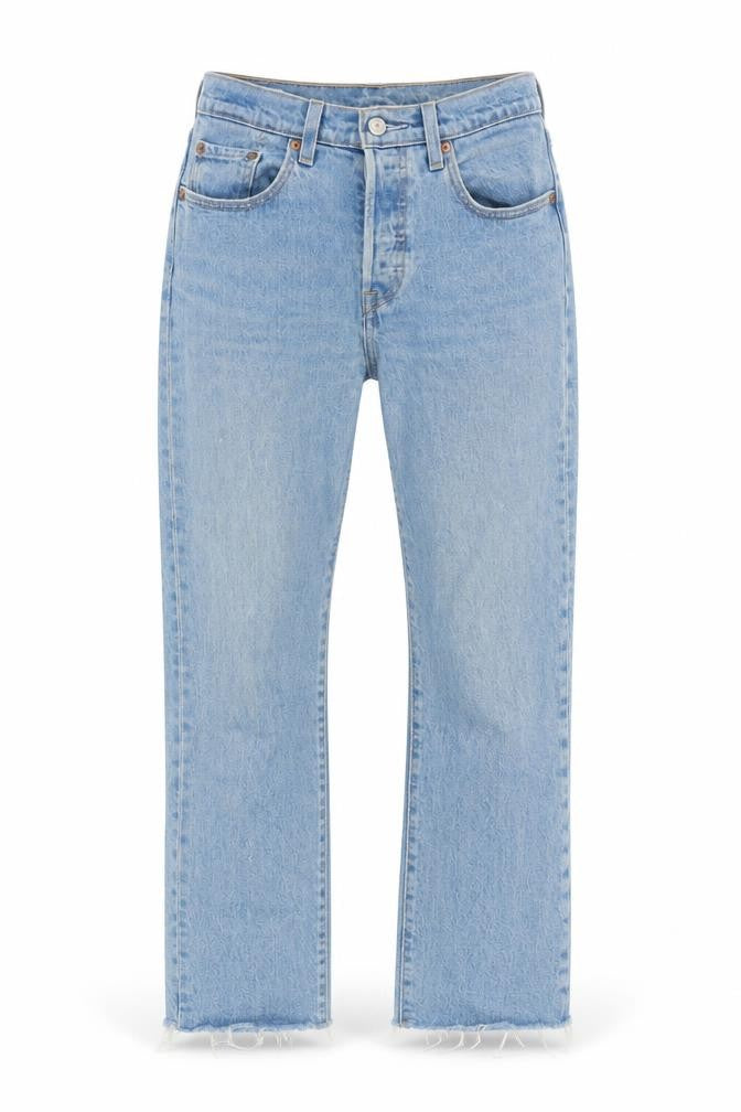 Front view of Levi Strauss & Co. Women's Blue Straight Jeans, size 4